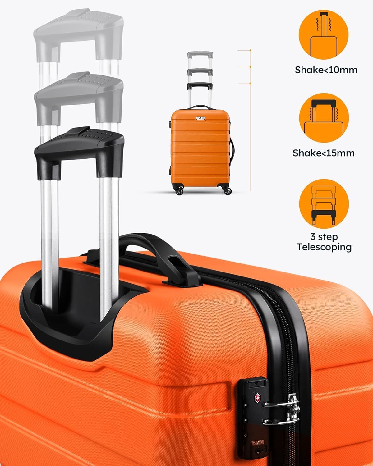 Suitour Luggage Sets 2 Piece with Spinner Wheels,Hard Shell 20 Carry on Suitcase and 28 inch Luggage with Spinner Wheels Suitcase Set with TSA Lock(20in/28in)