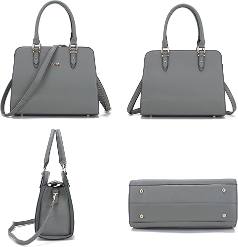 Qiyuer Satchel Purses For Women Top Handle Bag Purse And Wallet Set Work Tote Bags 2pcs