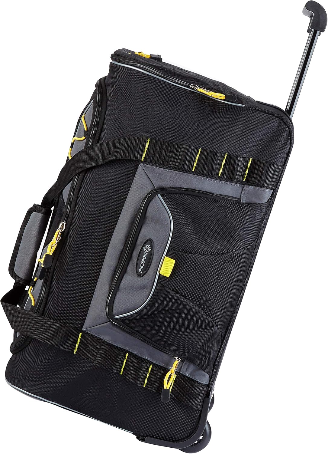 TPRC Sierra Madre II Upright Rolling Duffel Bag, Black/Gray, 21-Inch