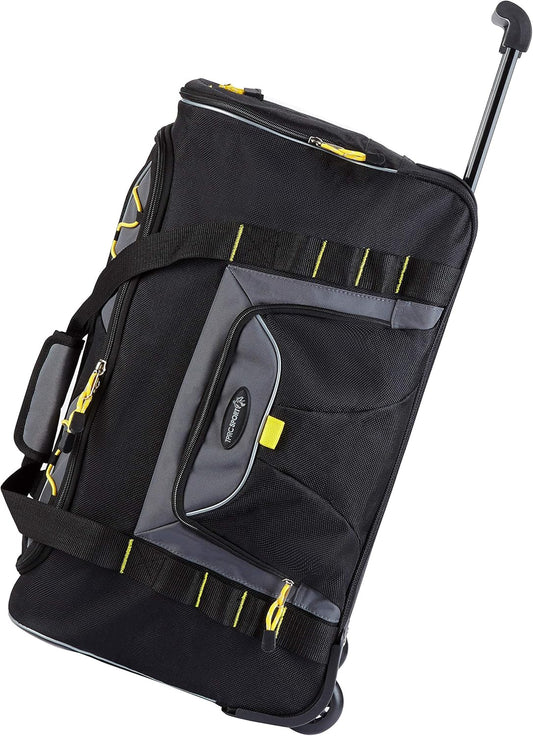 TPRC Sierra Madre II Upright Rolling Duffel Bag, Black/Gray, 21-Inch