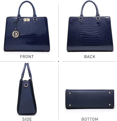 Dasein Women Handbags Purses Ladies Work Purse Satchel Tote Top Handle Shoulder Bags with Matching Clutch