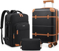 Luggage Sets 3 Piece, Expandable 100% PC Hardshell Suitcase with Spinner Wheels, 20in Suitcase Set with TSA Lock for Women, Carry On Luggage with Travel Backpack