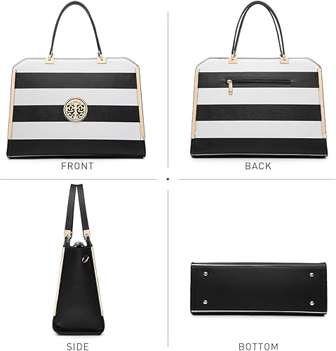 Dasein Women Purses and Handbags Top Handle Satchel Bags Large Shoulder Work Bag Tote with Wallet