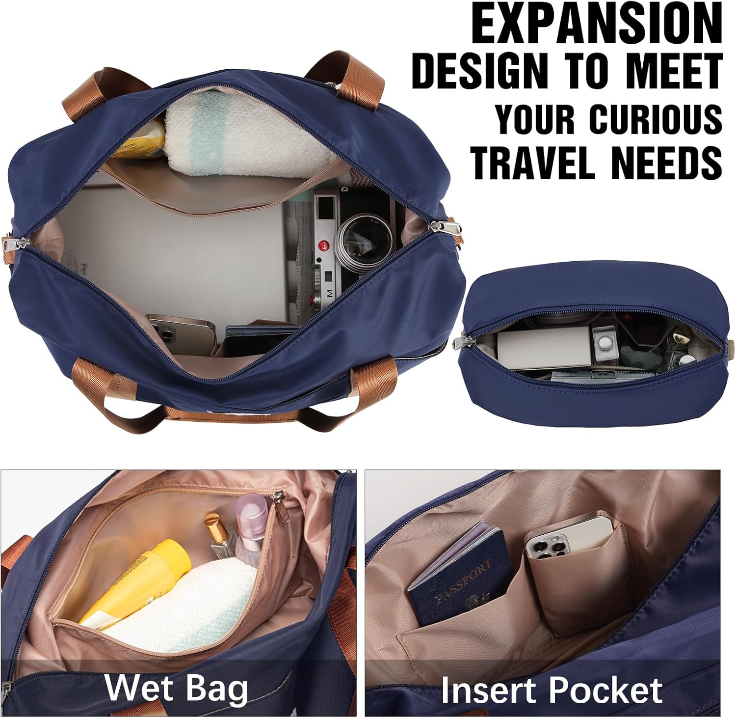 LONG VACATION Carry On Luggage Sets 3 Piece 20 Inch Suitcase Set, ABS+PC Hardshell Lightweight Travel Luggage