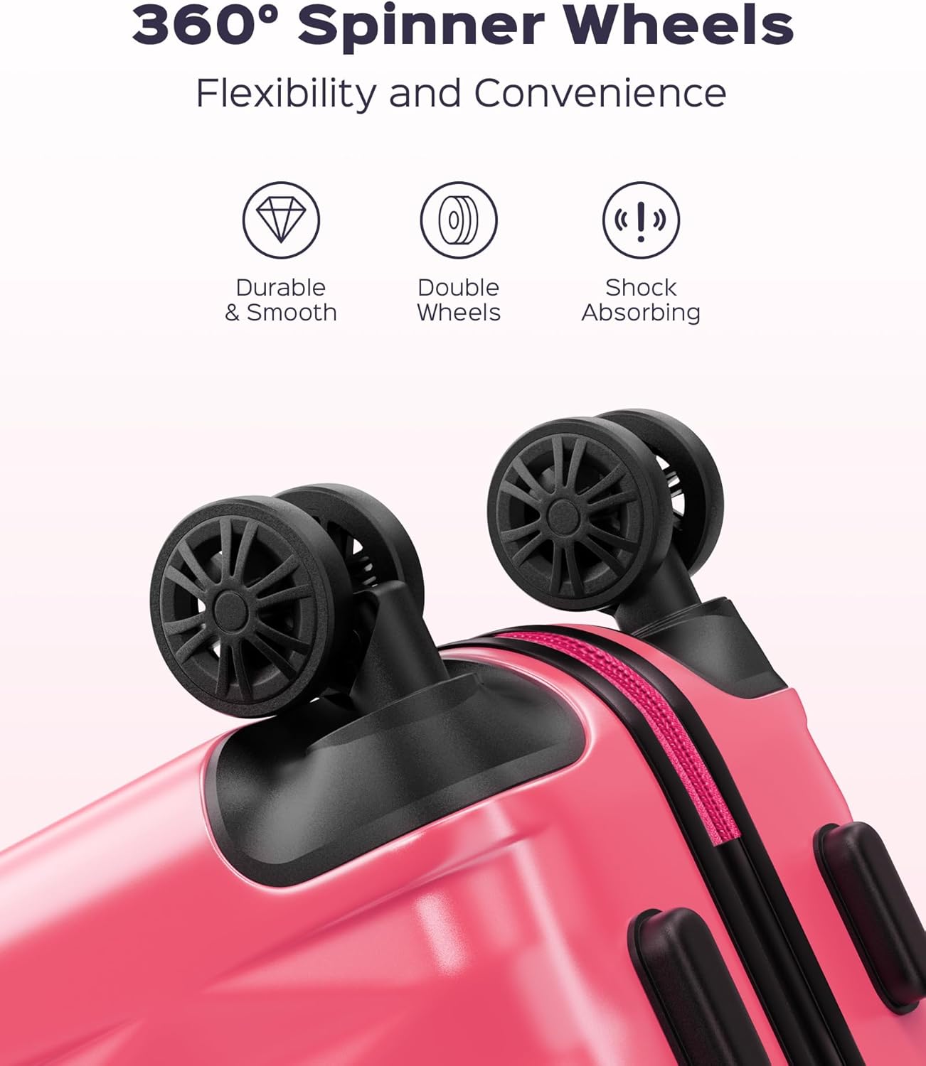 Suitour luggage sets 3 piece,Hardside Lightweight Suitcase Sets with Spinner Wheels & TSA lock,20/24/28 in Large Suitcase