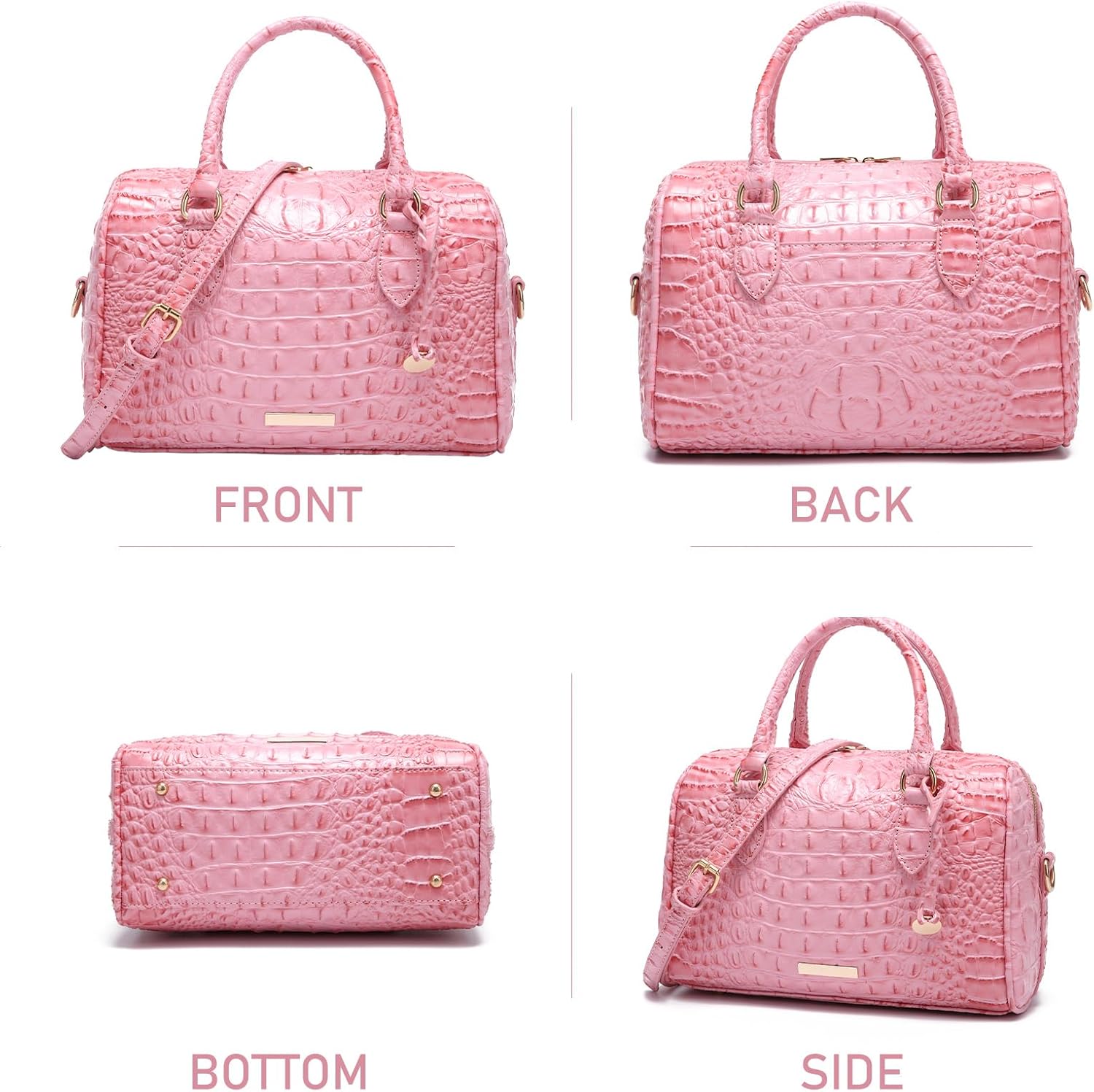 Makcr Joacbv Top-Handle Crocodile Purses For Women Crossbody Leather Bags Trendy Large Capacity Tote with Shoulder Strap