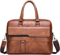 leather Laptop Bag for Men 16 inch Laptop Briefcase Waterproof,Handbags Shoulder Crossbody Bag Business
