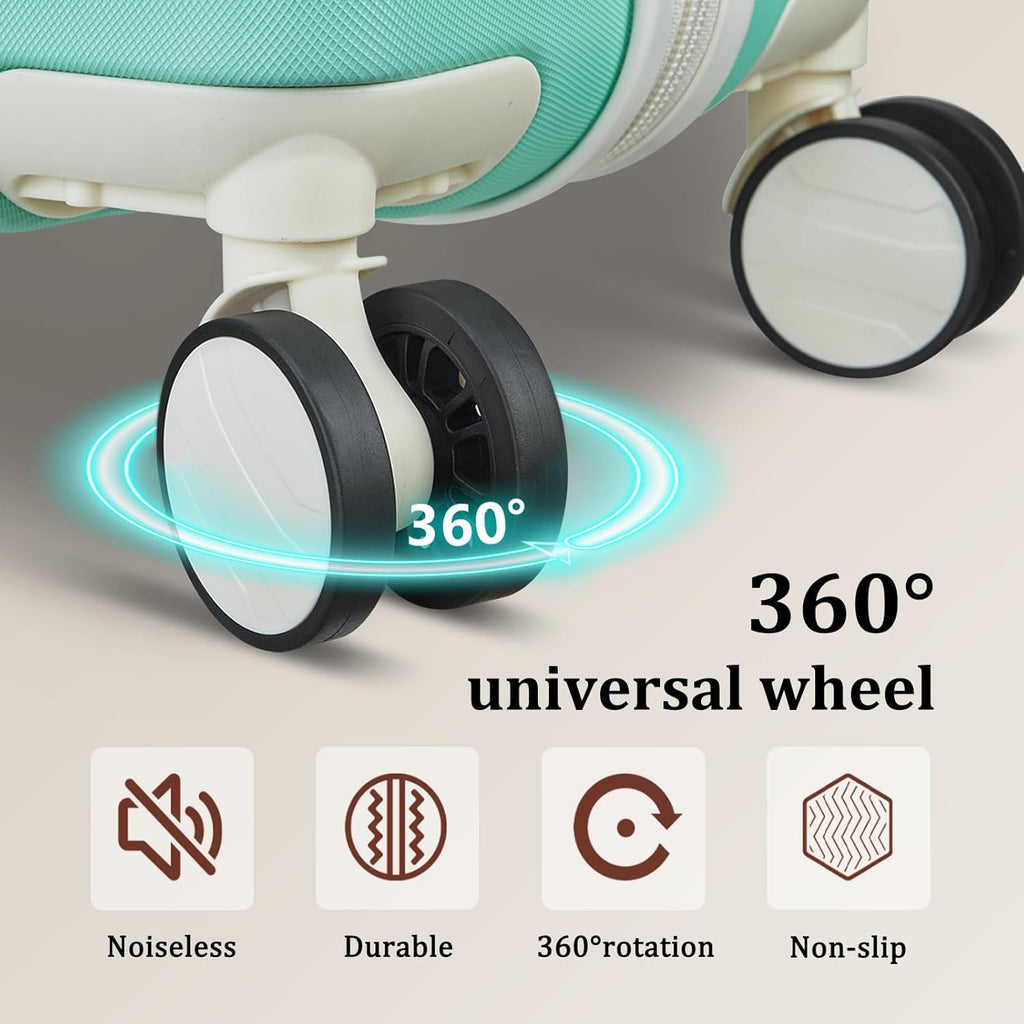 imiomo Hard Shell Luggage Sets 5 Piece for Women, Lightweight Hardside Rolling Suitcase Set with Spinner Wheels and TSA Lock, Green