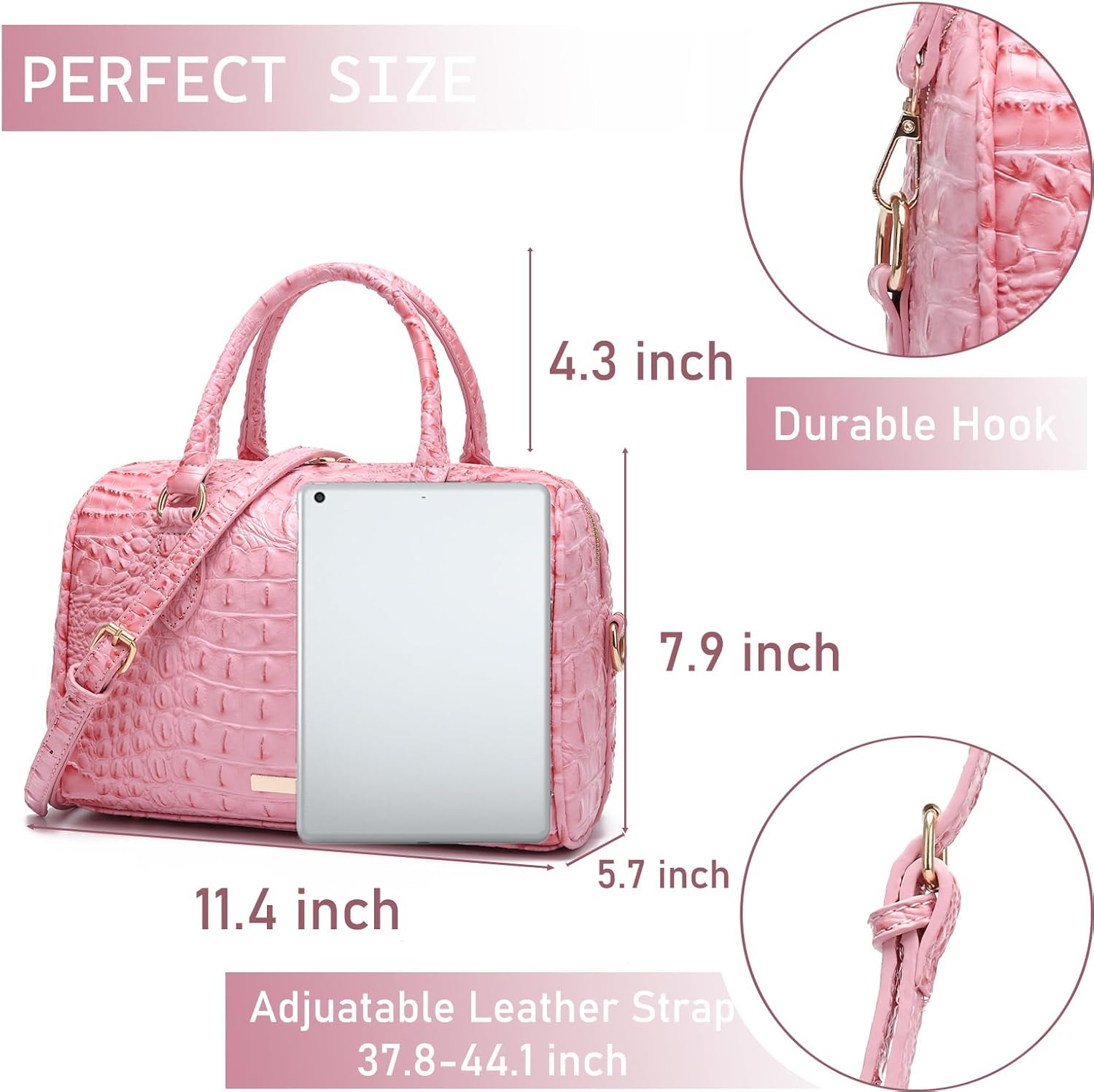 Makcr Joacbv Top-Handle Crocodile Purses For Women Crossbody Leather Bags Trendy Large Capacity Tote with Shoulder Strap