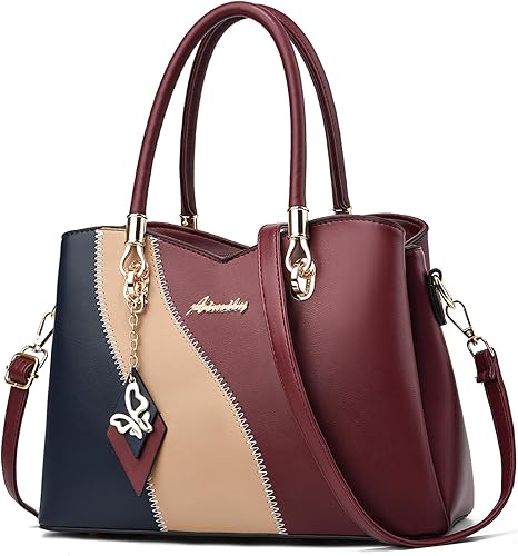 DAINAOTM Purses and Handbags for Women Tote PU Leather Ladies Satchel Top Handle Crossbody Shoulder Bag | PU Leather, Ladies, Top Handle, Crossbody