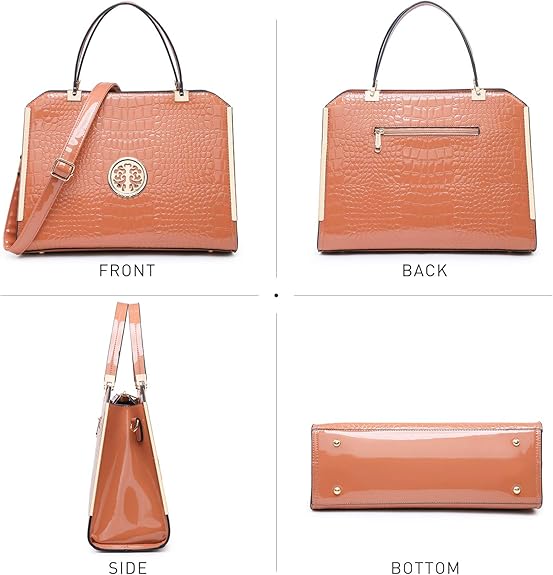 Dasein Women Purses and Handbags Top Handle Satchel Bags Large Shoulder Work Bag Tote with Wallet