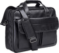 seyfocnia Men's Business Travel Briefcase Leather Handmade Messenger Bags Laptop Bag
