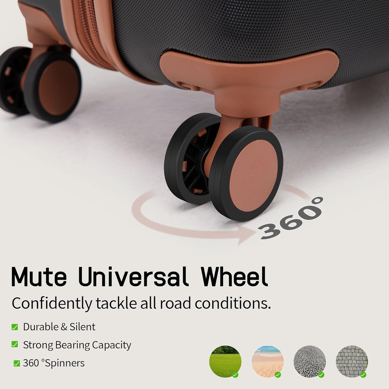 Expandable Luggage Sets 5 Piece, Hard Case Suitcase Set with Spinner Wheels,22x14x9 Airline Approved Carry on,Lightweight Durable Suitcase with TSA Lock (Black)