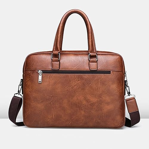 leather Laptop Bag for Men 16 inch Laptop Briefcase Waterproof,Handbags Shoulder Crossbody Bag Business