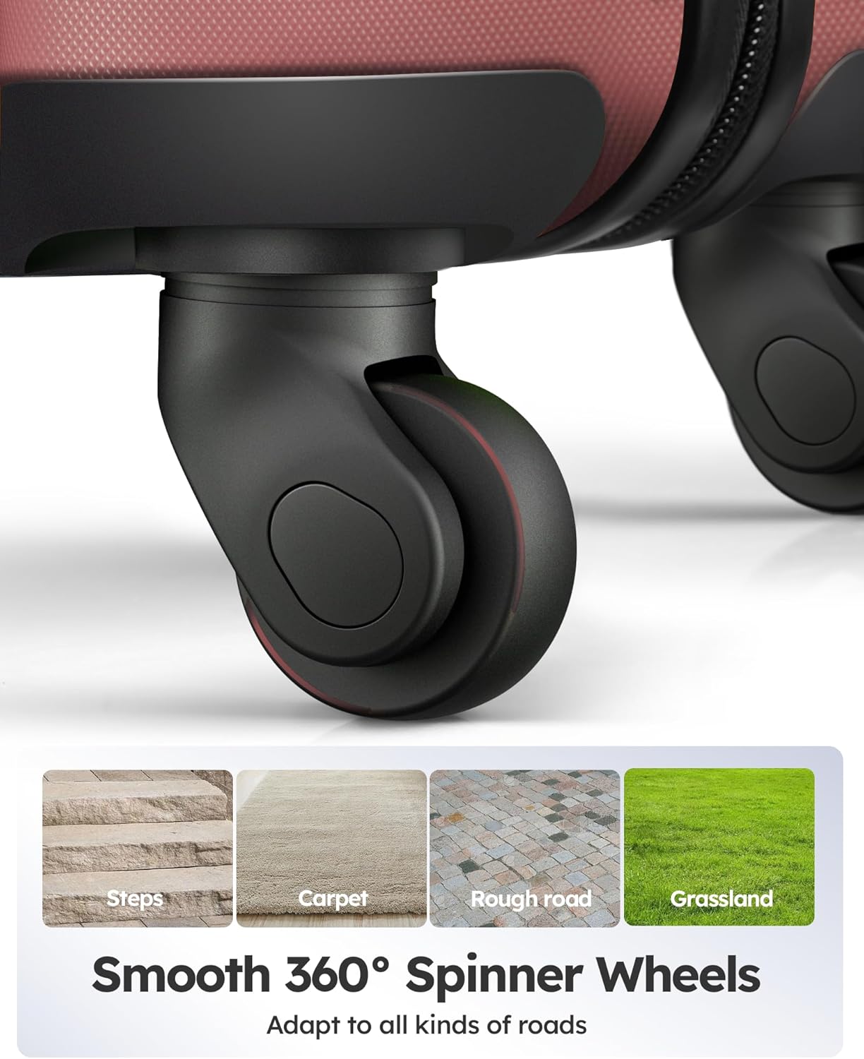 Suitour 3 piece Luggage Sets with Spinner Wheels,Hard Shell luggage sets for Women,20 24 28 inch Travel Luggage