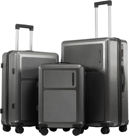 3-Piece Lightweight Luggage Set with TSA Lock, 20/24/28 Inch Expandable Hardshell Spinner Suitcase - 360° Silent Wheels for International Travel