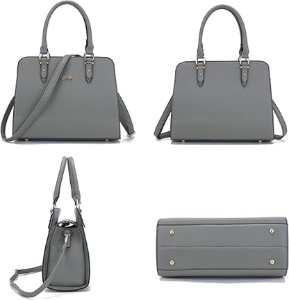 Qiyuer Satchel Purses For Women Top Handle Bag Purse And Wallet Set Work Tote Bags 2pcs