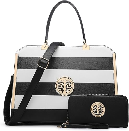 Dasein Women Purses and Handbags Top Handle Satchel Bags Large Shoulder Work Bag Tote with Wallet