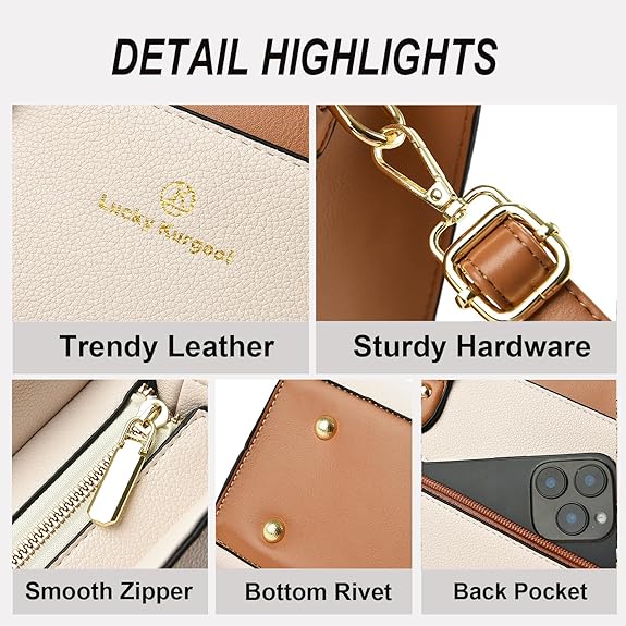 KURGOOL burgundy Brown Handbags Purses for Women, Trendy Leather Dual-tone Tote Purse, Designer Handbag Shoulder Bag Top Handle Satchel Bags