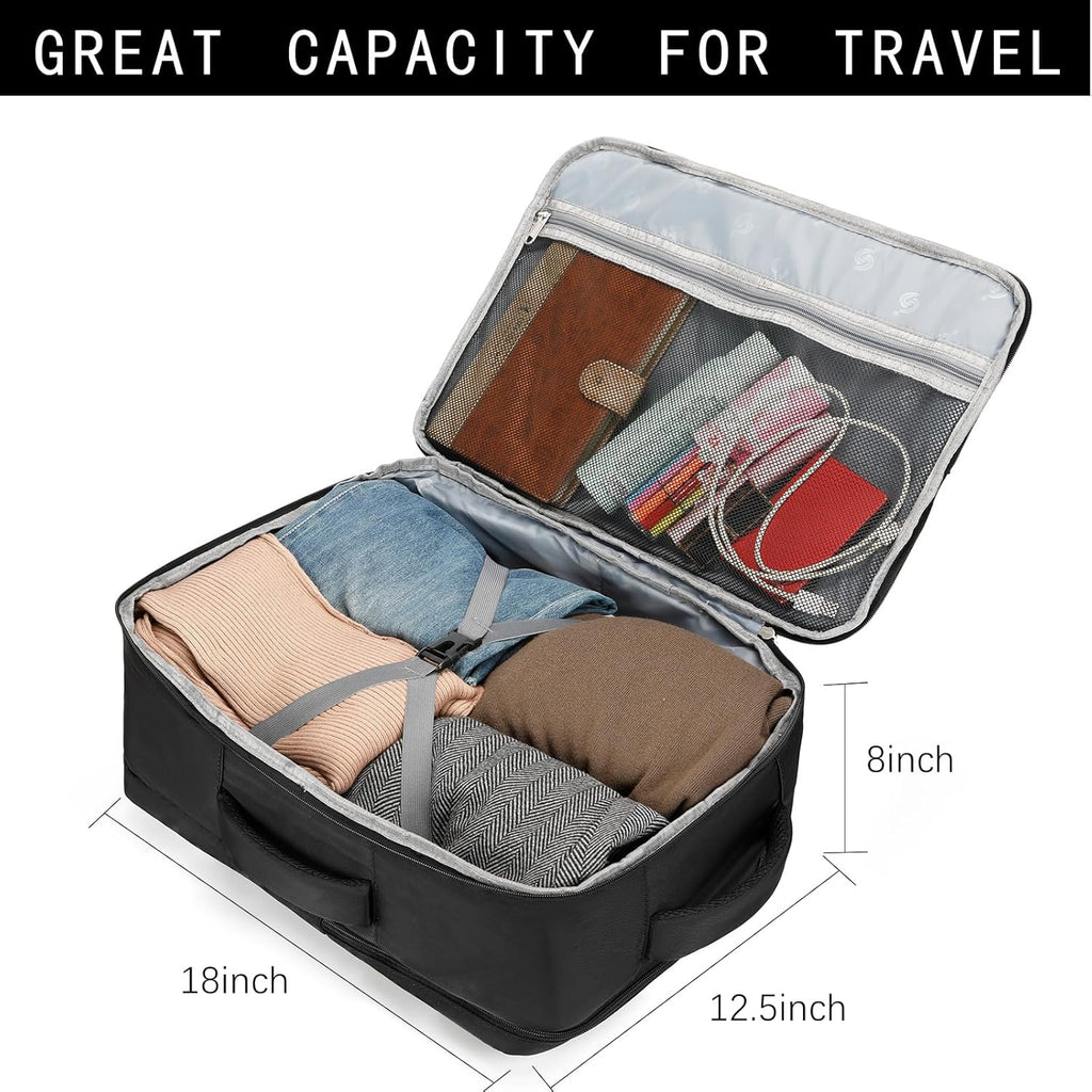 Sowaovut Travel Laptop Backpack, Extra Large High School College Backpacks, Flight Approved Daypack Business Bag Fit 17.3 inch Laptop for Men Women (Black)