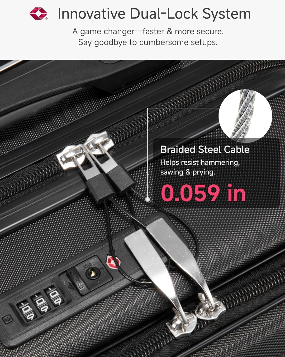 Carry On Luggage 22 x 14 x 9 Airline Approved, H1F Front Pocket Hardside Suitcase with Spinner Wheels, TSA Lock, Includes Tote Bag (FX-Lite, Beige, 3 Piece Sets)