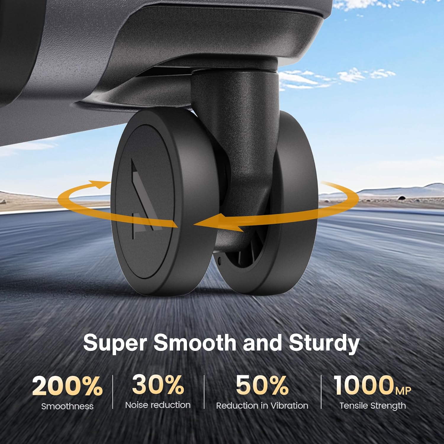 SHOWKOO Luggage Sets 3 Piece Hardside Expandable Lightweight PC Suitcase Sets with Double Spinner Wheels TSA Lock YKK Zipper, Sliver Gray