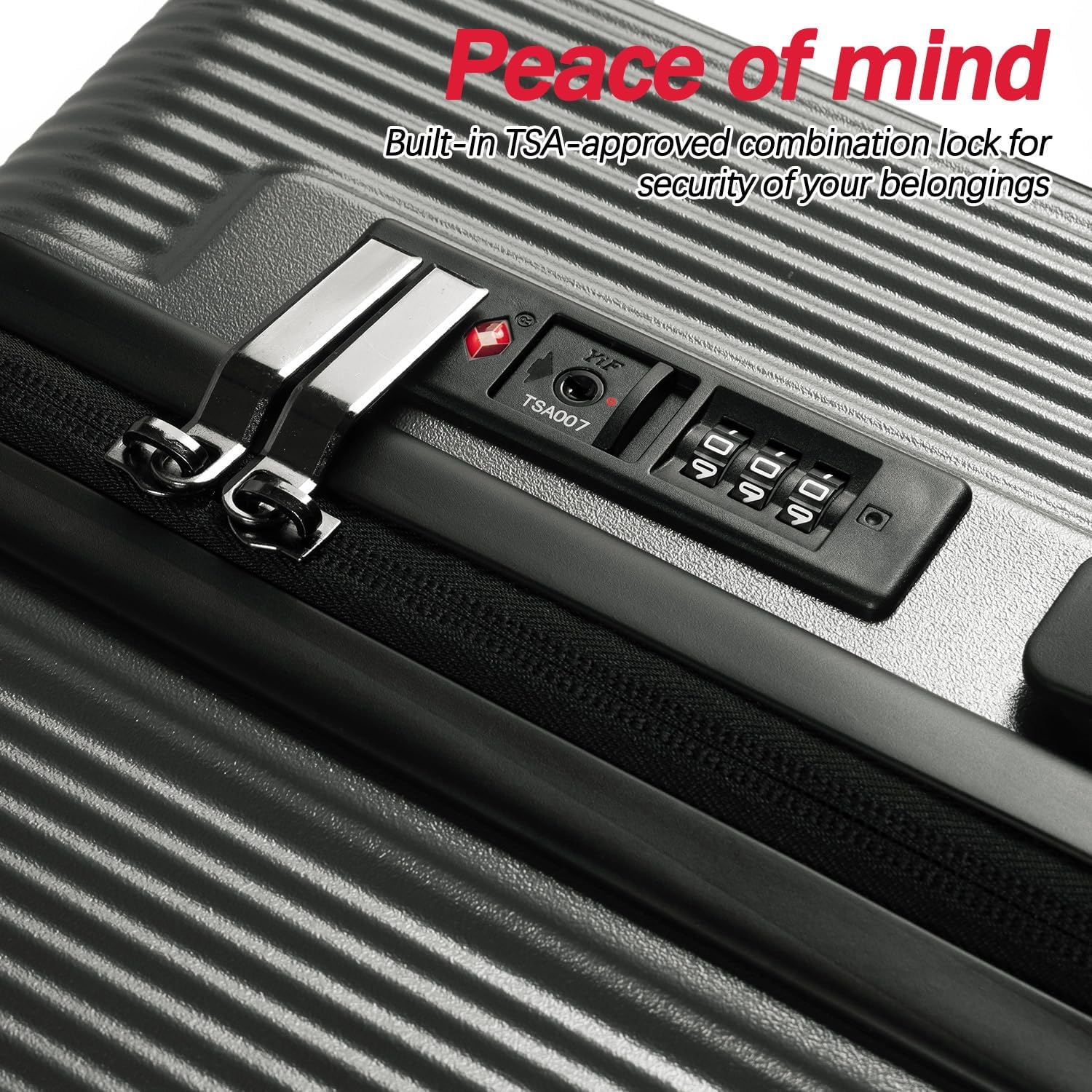 3-Piece Lightweight Luggage Set with TSA Lock, 20/24/28 Inch Expandable Hardshell Spinner Suitcase - 360° Silent Wheels for International Travel