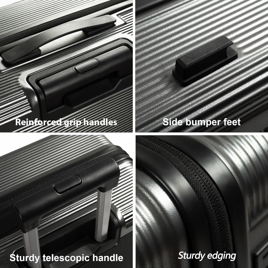 3-Piece Lightweight Luggage Set with TSA Lock, 20/24/28 Inch Expandable Hardshell Spinner Suitcase - 360° Silent Wheels for International Travel