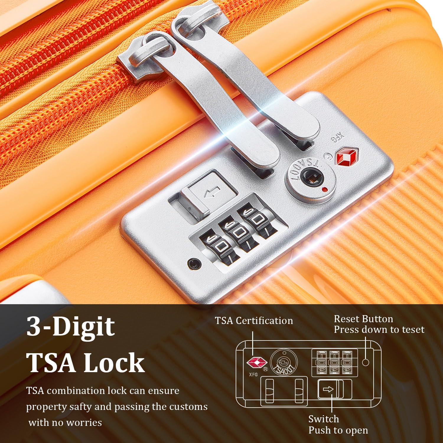 4-Piece Hardshell Luggage Set with TSA Locks, Expandable Suitcases and Silent Spinner Wheels - Vibrant Colors for Easy Identification (14/20/24/28 Inch) - Family Travel Suitcase Sets