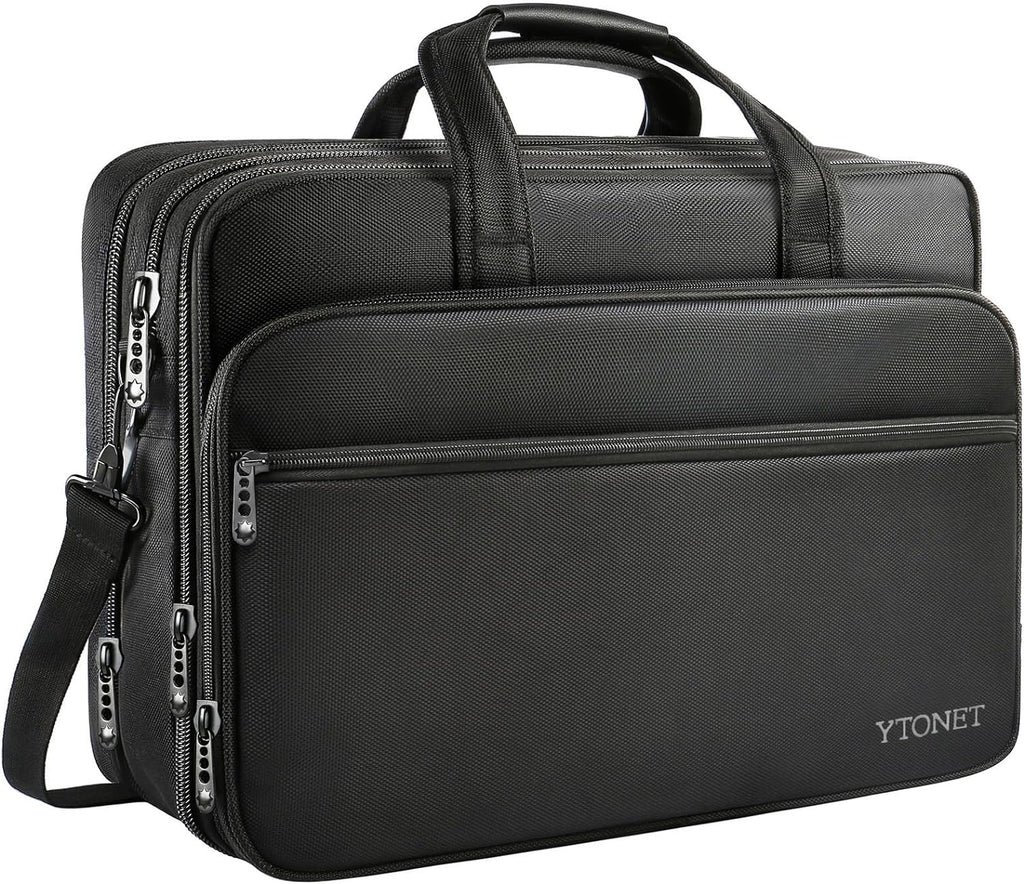 Ytonet Laptop Briefcases for Men, 17 Inch Expandable Briefcase Computer Bags for Laptop for Men, Water Resistant