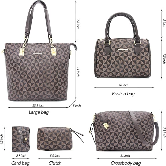 2E-youth Designer Purses and Handbags for Women Satchel Shoulder Bag Tote Top Handle Bag