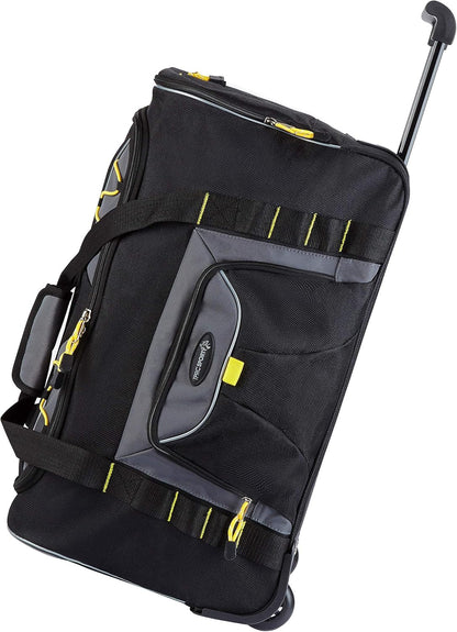 TPRC Sierra Madre II Upright Rolling Duffel Bag, Black/Gray, 21-Inch